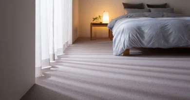 שטיח מקיר לקיר בחדר שינה